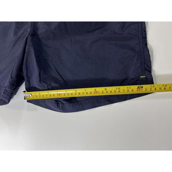 Nautica Men's Navy Swim Shorts with Yellow and White Accents - Picture 9 of 9